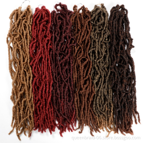 Nu Faux Locs 18 Inch Crochet Braids Hair Extend 100% Premium Fiber Synthetic Hair African Roots Hair Extensions